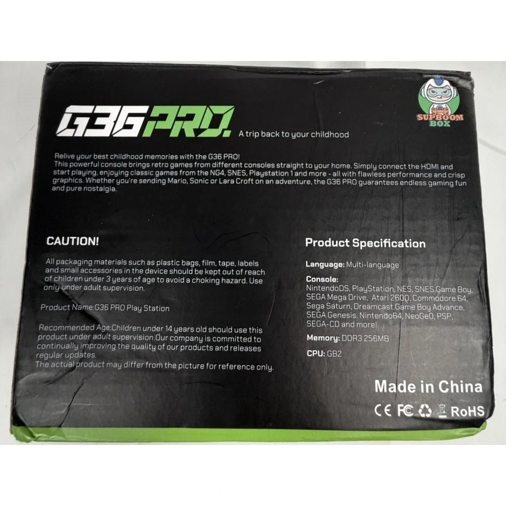 G36PRO,HDMI TV Video Game Stick Retro Gaming Console Wireless Controller 256GB